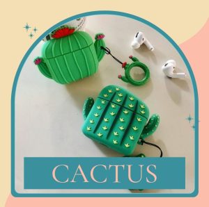 Fundas para AirPods con formas de cactus